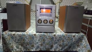 Very good micro system Sony cmtm70 CD radio cassette [upl. by Dnomso]