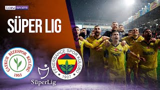 Rizespor vs Fenerbahce  SÜPERLIG  021724  beIN SPORTS USA [upl. by Nivrag]