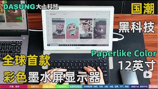 DASUNG Paperlike Color  The Worlds First 12inch Color Eink Monitor Real Footage [upl. by Eidnim225]