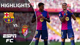 HAT TRICK FOR RAPHINHA 👏 Barcelona vs Real Valladolid  LALIGA Highlights  ESPN FC [upl. by Acul]