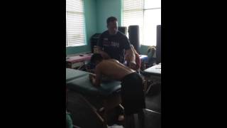 Dr Perry Nickelston performs Thoracolumbar Fascia Taping [upl. by Alburg]