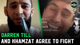 Darren Till and Khamzat Chimaev agree to fight on IG quotYou know I beat you rightquot [upl. by Joete74]