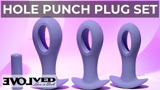 Hole Punch Plug Set HollowCenter Silicone Vibrating Butt Plugs by Evolved Novelties ENRS50322 [upl. by Silden715]