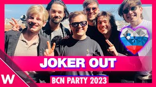 🇸🇮 Joker Out quotCarpe Diemquot  Barcelona Eurovision Party 2023 INTERVIEW [upl. by Aidole]