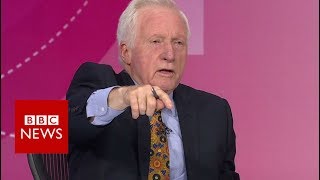 Question Time host Dimbleby boots out audience member  BBC News [upl. by Pitarys]