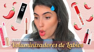 🌶Me pruebo todos los Voluminizadores de Labios🌶 ¡¡¡A la vez Catrice  Krash x Goty Makeup W7 [upl. by Brigida625]