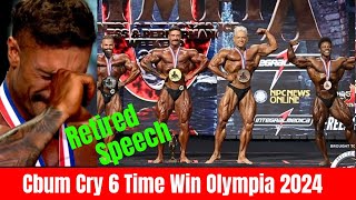 Cbum Cry after Win Olympia 2024 6th Time amp Emotional Speech  Ramon Dino Sad😔 Urs [upl. by Ehtnax]