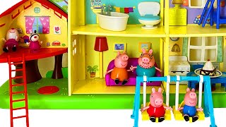 Organising Peppa Pig House Toy Learning Video for Kids and Toddlers [upl. by Aynad281]