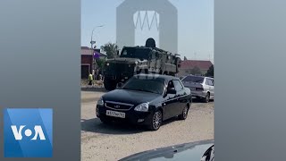 Chechen Fighters Reportedly Enter RostovonDon  VOA News [upl. by Ylelhsa]