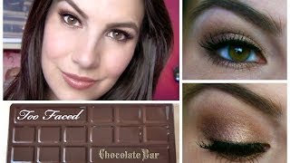 Too Faced Chocolate Bar Palette Tutorial [upl. by Eenhpad883]