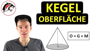 OBERFLÄCHE eines Kegels berechnen  Mathe Tutorial [upl. by Kho]