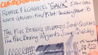 Ink Review Rohrer amp Klingner Salix Iron Gall Ink [upl. by Drain]