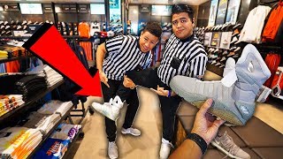 GIVING NIKE MAGS TO FOOTLOCKER EMPLOYEE [upl. by Prissie]