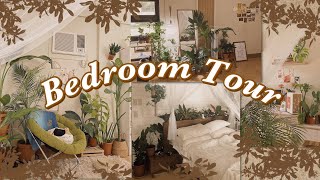 Cozy Earthy Bedroom Tour 🌱🌿🍀  Bohemian and Vintage Aesthetic  Philippines [upl. by Marlea441]