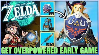 How to Get OP Hylian Shield Best Armor Set amp Best Weapon Early amp Fast  Tears of the Kingdom [upl. by Amisoc]