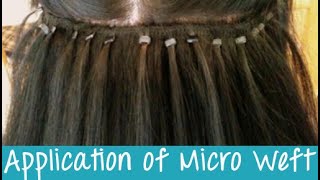 Micro Weft Hair Extensions  Application  Instant Beauty ♡ [upl. by Fafa]