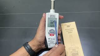 How To Use H Digital Thermometer 30C to 100C ampF Humidity 0100Rh Hygrometer with DewPoint working [upl. by Nickolas566]