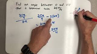 A Coterminal Angle Between 0 and 2pi [upl. by Gabrielli339]