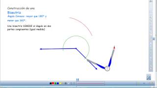 Construcción de una Bisectriz en un Ángulo Convexo [upl. by Stephens]
