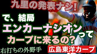 【広島東洋カープ】九里の去就は明日に持ち越し！？ ところで新たな外国人野手の補強ですが、巷で話題のエンカーナシオン、カープ入りはあるのでしょうか？ 【九里亜蓮】【ヘラル・エンカーナシオン】【カープ】 [upl. by Yregerg]