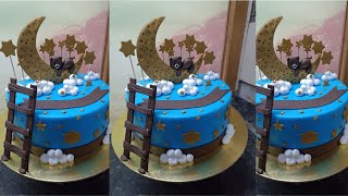 moon and Star teddy bear cakemoon cake moon and Star cake recipeteddy bear moon star cake [upl. by Ellenehs266]