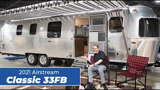 2021 Airstream Classic 33FB Comfort White  Walk Through Tour [upl. by Tireb]