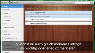 Los gehts mit Wunderlist  Drag amp Drop [upl. by Ecirahs289]