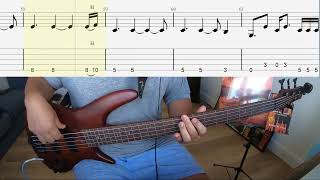 Saliva  Click Click Boom  Bass Cover  Tabs [upl. by Esiouqrut698]