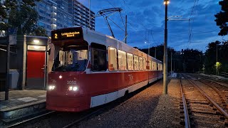 Avondritje op tramlijn 2  HTM BN GTL8 3052  2023 [upl. by Ardnaxila]