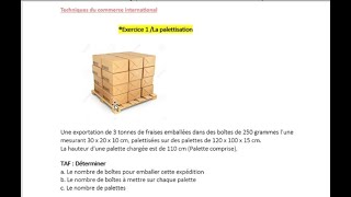 Exercice de palettisation en commerce international [upl. by Nierman]