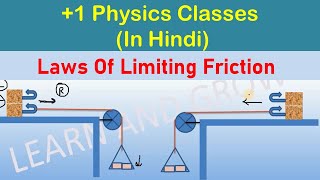 Laws Of Limiting Friction Hindi  Class 11  Physics [upl. by Normy]