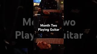 Month Two Playing Guitar Hows it sounding so far guitar progress [upl. by Habeh]