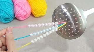 I made 50 in one day and Sold them all Super genius idea with yarn and ladle  Amazing trick [upl. by Haily844]