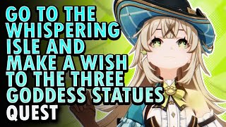 Go To The Whispering Isle And Make A Wish To The Three Goddess Statues  Genshin Impact 48 [upl. by Anwahsad]