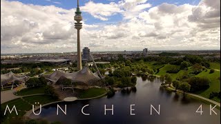 MÜNCHEN MUNICH from above in 4K  Aerial View Drohne Marienplatz AllianzArena Olympiapark BMW [upl. by Dorn]