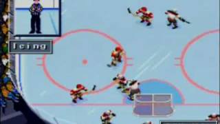 NHL 95  SNES Gameplay [upl. by Aelsel775]