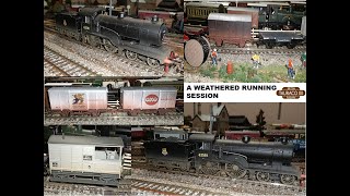 Weathered Rolling Stock running session at Tauraco Railways Hornby 00 gauge bachmann ukscale [upl. by Htebiram]