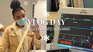 VLOG Estágio técnico em enfermagem pronto socorro sala de emergência etc [upl. by Ynehpets]