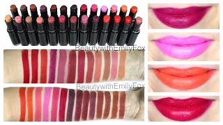 Wet n Wild Megalast Lipstick  Lip Swatches  ALL THE SHADES [upl. by Aurilia]