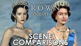 The Crown 2016 season 1  scene comparisons [upl. by Nihhi537]