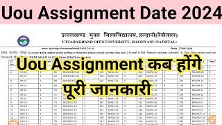 Uou Assignment इस दिन से होने वाले हैं शुरू  Uou Assignment Date 2024  Uou BA Assignment Date 2024 [upl. by Bondon]