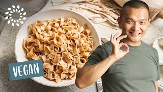 Dinkel Tagliatelle selber machen Rezept  Vegan [upl. by Shaia]