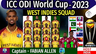 ICC World Cup 2023  West Indies Squad  West Indiess Squad World Cup 2023  ICC WC 2023 WI Squad [upl. by Jennette691]