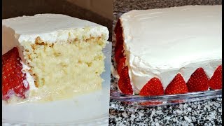 EASY TRES LECHES CAKE  How To Make Tres Leches Cake  Three Milks Cake Recipe [upl. by Ydarb]