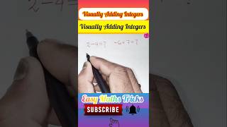 Visually Adding Integers youtubeshorts maths shorts [upl. by Ecille834]