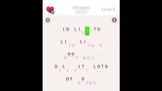 Cryptogram Letters and Numbers  Gameplay [upl. by Loralyn]