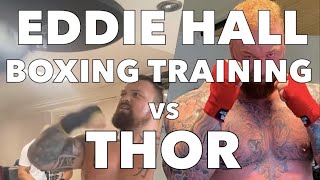 Eddie Hall Boxing  Speed Training  Hafthor Bjornsson  The Beast vs The Mountain Boxing Fight 2021 [upl. by Bonacci]