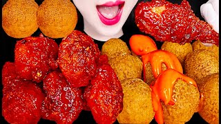 ASMR Fried Chicken Cheese Ball 치즈볼 불닭마요는 못참지 양념치킨 먹방 Mukbang Eating [upl. by Eednac]