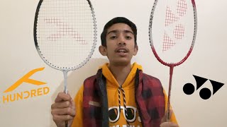 HUNDRED POWERTEK 100 VS YONEX ZR 100  COMPARISON  KEVIN SHARMA VLOGS [upl. by Lyall155]