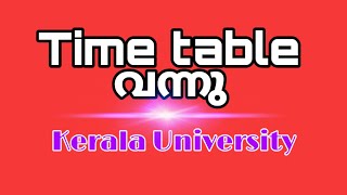 Kerala University 6th semester Bcom Exam time table [upl. by Raychel771]